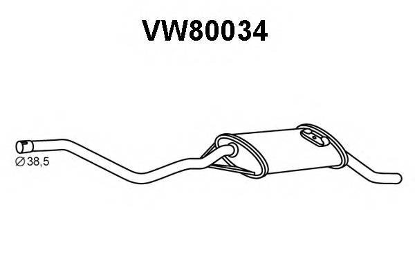 Глушитель средняя часть VENEPORTE VW80034