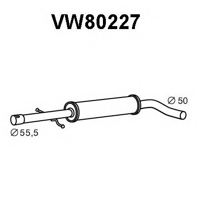 Глушитель средняя часть VENEPORTE VW80227