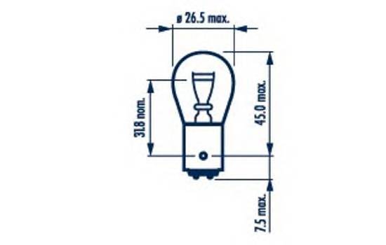 Лампа P21/5W 12V NVA (упаковка Carton Box 1 шт) NARVA 17916