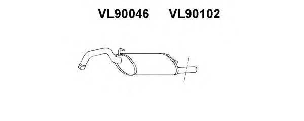 Глушитель выхлопных газов конечный VENEPORTE VL90046