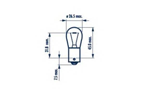 Лампа P21W 24V NVA (упаковка Carton Box 1 шт) NARVA 17643