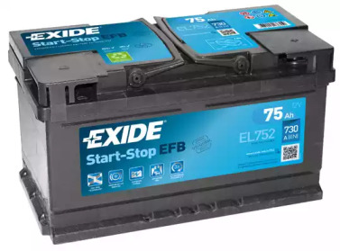 Стартерная аккумуляторная батарея EXIDE EL752
