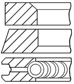 Кольца порш. GOETZE ENGINE 0812340000