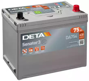 Стартерная аккумуляторная батарея DETA DA754