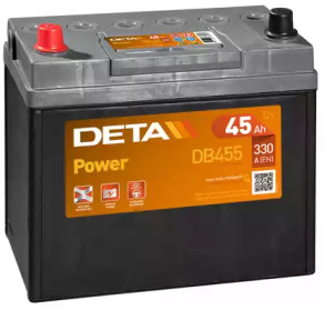 Стартерная аккумуляторная батарея DETA DB455