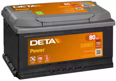 Стартерная аккумуляторная батарея DETA DB802