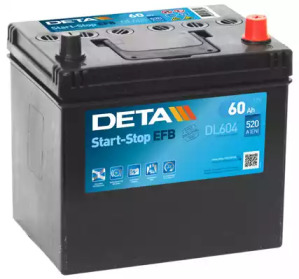 Стартерная аккумуляторная батарея DETA DL604