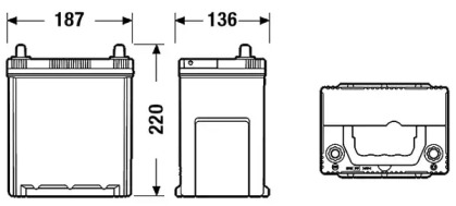 Стартерная аккумуляторная батарея DETA DA386