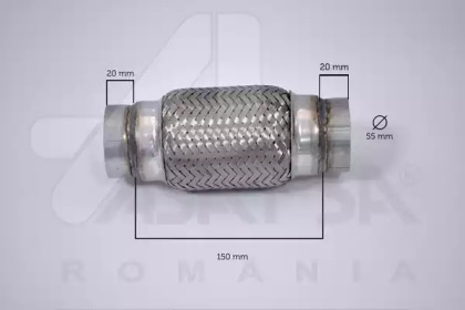 60100_гофра глушителя! d60хl100\ универсальная TIXONA 60100