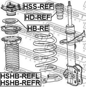 Пыльник переднего амортизатора Honda Cr-V Re3/Re4 07-12 FEBEST HSHBREFL