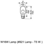 921 лампа w16w 12v w2.1x9.5d original light FORTLUFT 921