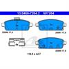 Колодки дисковые задние для Opel Astra, Chevrolet Cruze 1.4-1.8/1.3CDTi-2.0CDTi 09 ATE 13046072642