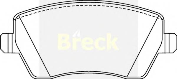 Передние колодки BRECK 239730070200 без датчика износа