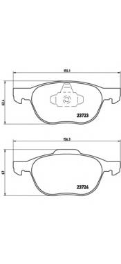Колодки дисковые передние для Ford Focus C-MAXi,Mazda 3 1.4i-2.0CRDT/TDCi 03 BREMBO P24061