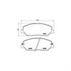 Колодки дисковые передние для Hyundai Santa Fe 2.7/2.2CRDi 05 BREMBO P30036