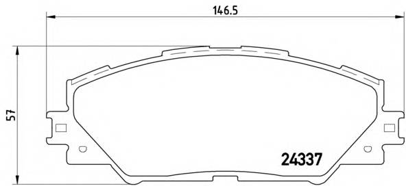 Колодки дисковые передние для Toyota RAV IV 2.0VVT-i/2.2D-4D 06 BREMBO P83071