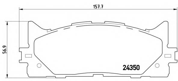 Колодки дисковые передние для Toyota Camry ACV 40/45 06 BREMBO P83117