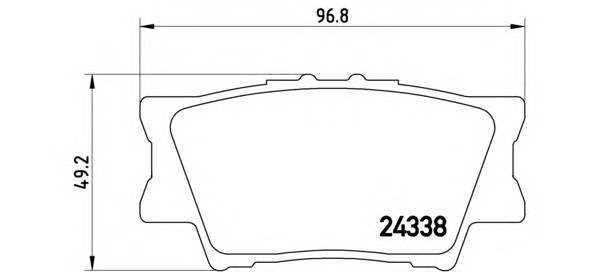 колодки дисковые задние для Toyota RAV4 2.0/2.2 D-4D 06 BREMBO P83089