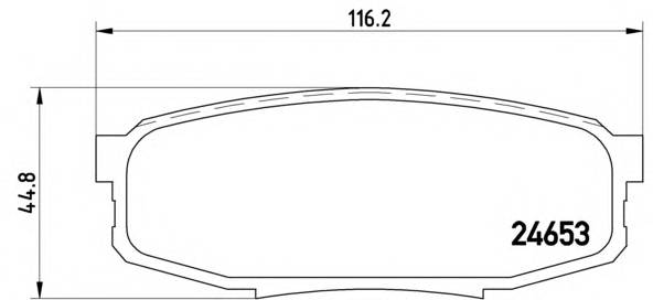 колодки дисковые задние для Toyota Land Cruiser 4.7 V8/4.5D V8 08 BREMBO P83098