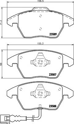 Передние колодки MINTEX MDB2604 с интегрированным датчиком износа