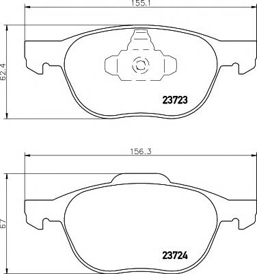 Передние колодки MINTEX MDB2634 без датчика износа