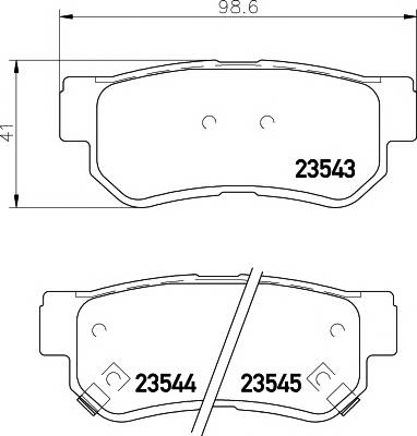 Задние колодки MINTEX MDB2036 с звуковым предупреждением износа