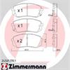 Передние колодки ZIMMERMANN 245011701 с звуковым предупреждением износа