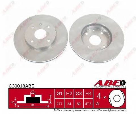 Передний тормозной диск ABE C30018ABE