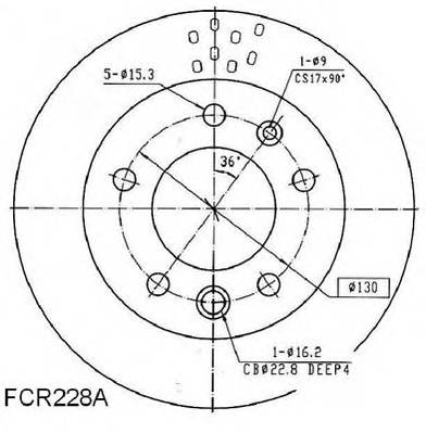 Передний тормозной диск BERAL BCR228A