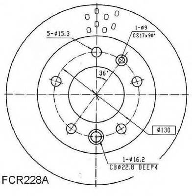 Передний тормозной диск BERAL BCR228A