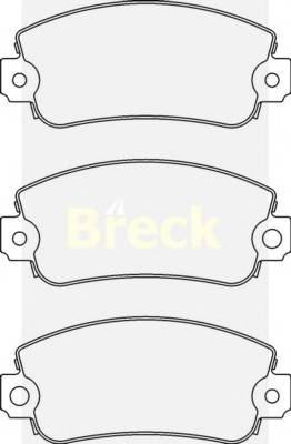 Передние колодки BRECK 209500070210 без датчика износа