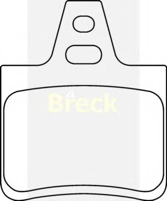 Задние колодки BRECK 201620070400 без датчика износа
