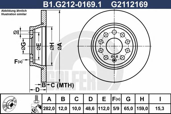 Задний тормозной диск GALFER B1G21201691