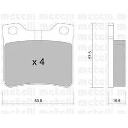 Комплект тормозных колодок METELLI 2201921