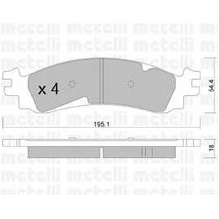 Комплект тормозных колодок METELLI 2206860
