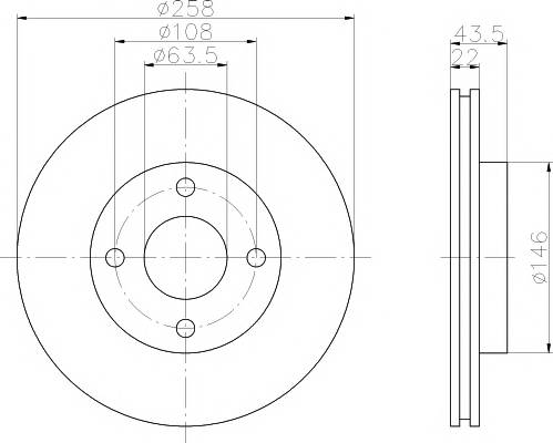 Передний тормозной диск MINTEX MDC1030