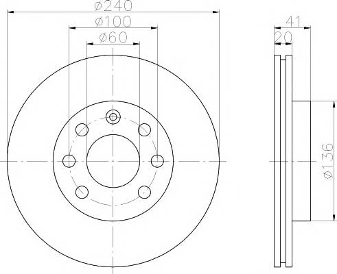 Передний тормозной диск MINTEX MDC1454