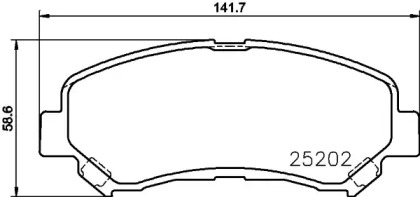 Колодки дисковые передние для Nissan Qashqai 1.6-2.5i/1.5-2.0dCi 07 NISSHINBO NP2048