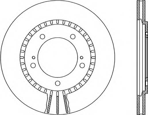 Передний тормозной диск OPEN PARTS BDR186820