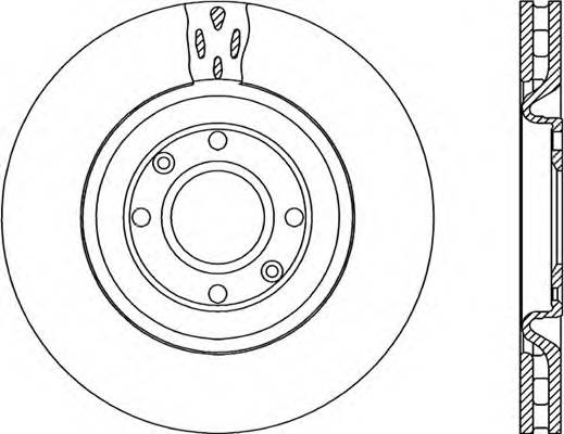 Передний тормозной диск OPEN PARTS BDR195620